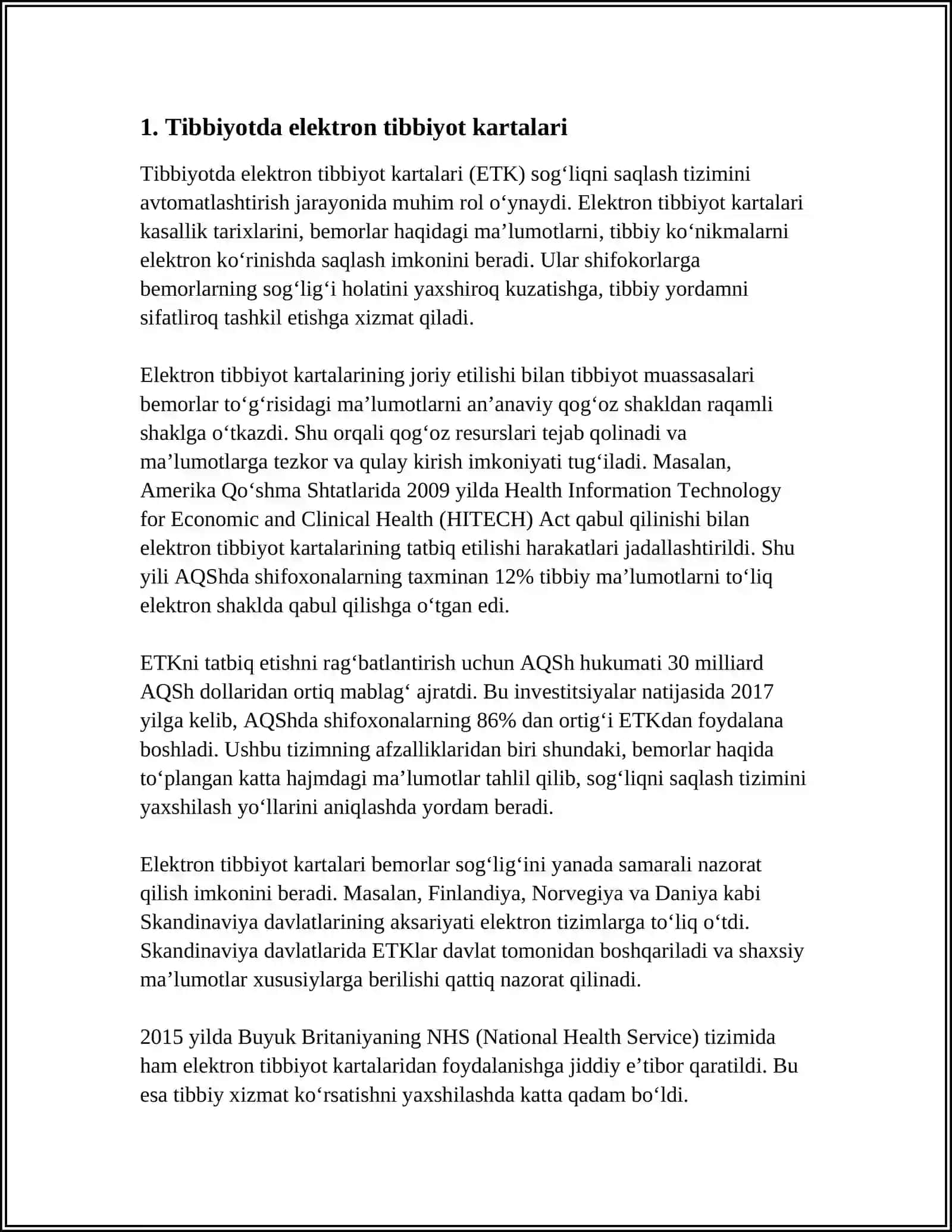 Tibbiyotda elektron tibbiyot kartalari 4