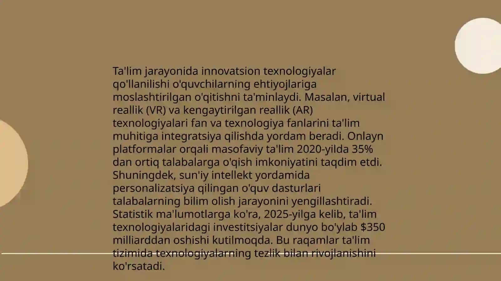 Ta'lim metodlari va vositalari. Ta'limni tashhis etish 4