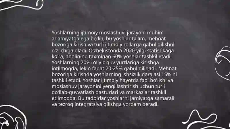 Yoshlik davri va uning oʻziga xos xususiyatlari,oʻz oʻzini anglash 4