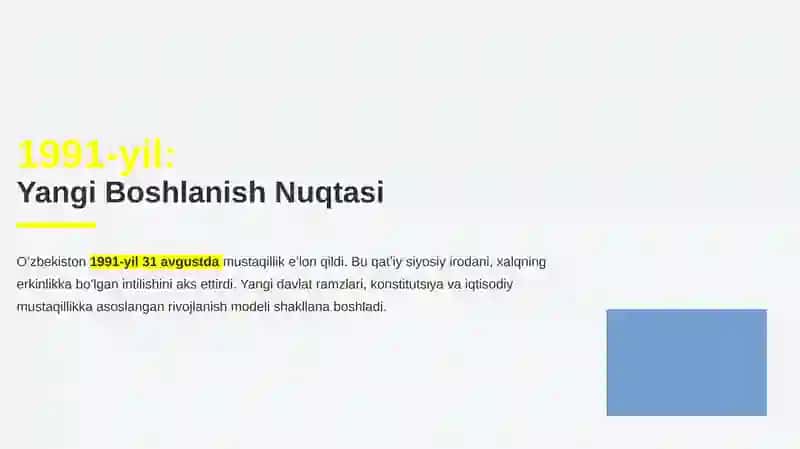 Oʻzbekistonning oʻziga xos istiqlol va taraqqiyot yoʻli 4