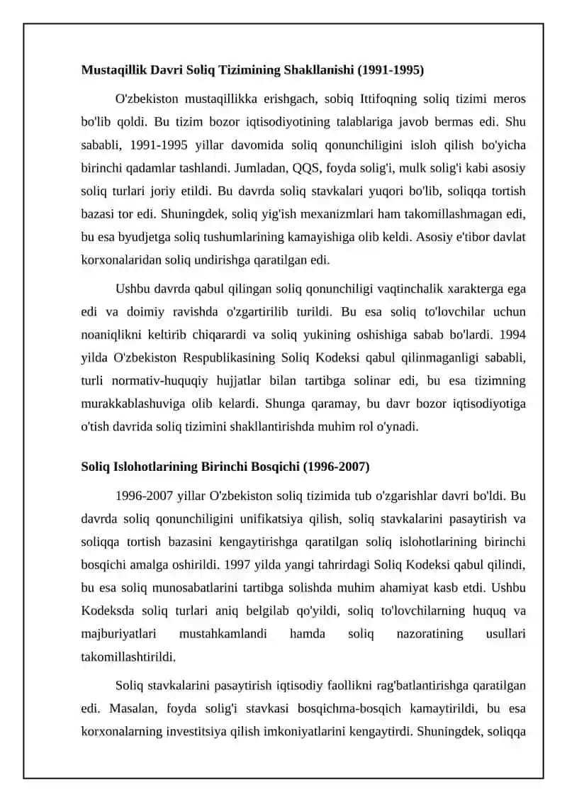 Oʻzbekiston respublikasi soliq siyosati va uning xususiyatlari 4