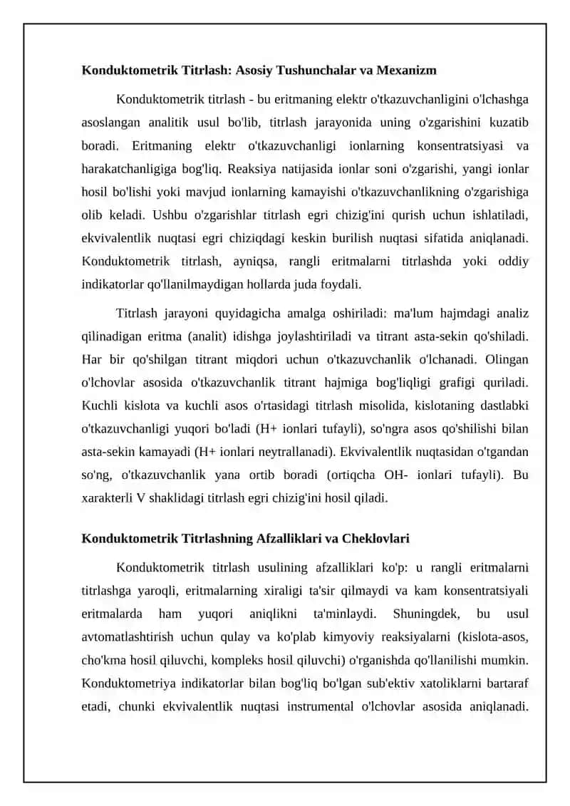 Konduktometrik titrlash 4