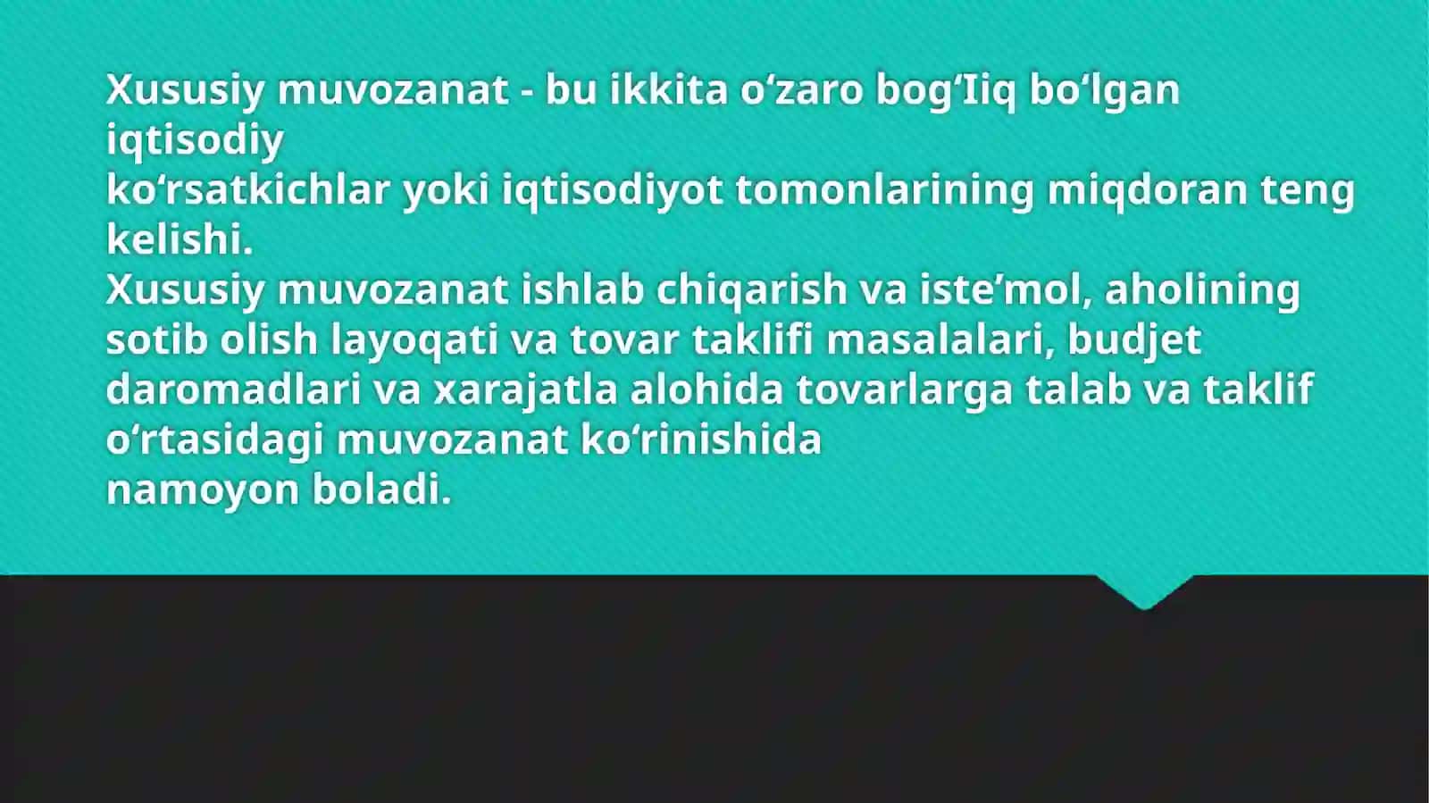 Milliy iqtisodiyotning muvozanatli va mutanosibli rivojlanishi 4