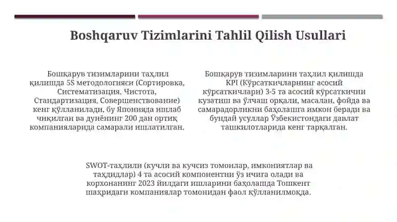 Boshqaruv Tizimlarini O'rganish 4