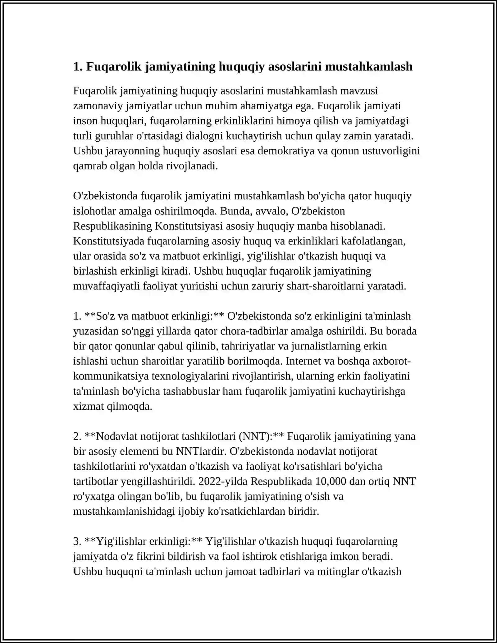 FUQAROLIK JAMIYATINI YANADA RIVOJLANTIRISH BO'YICHA RIVOJLANISH STRATEGIYASI 4