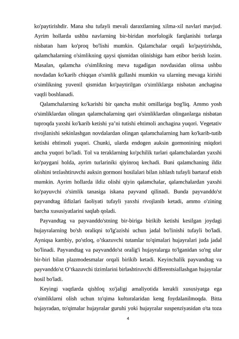 O'simliklarning vegetativ ko'payishi, qishloq xo`jaligida ahamiyati 4