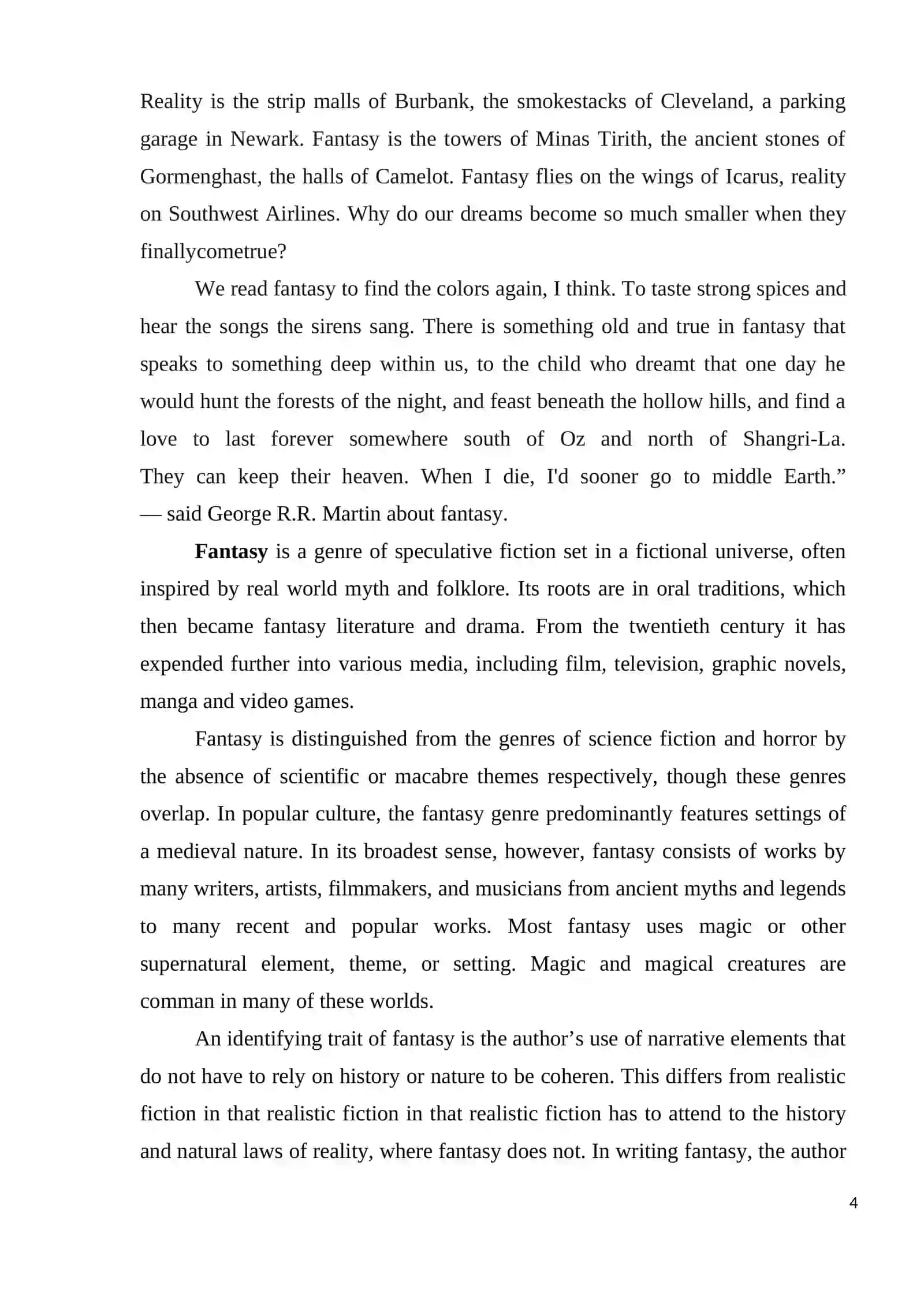 BRITISH FANTASY FICTION IN THE 20TH CENTURY 4