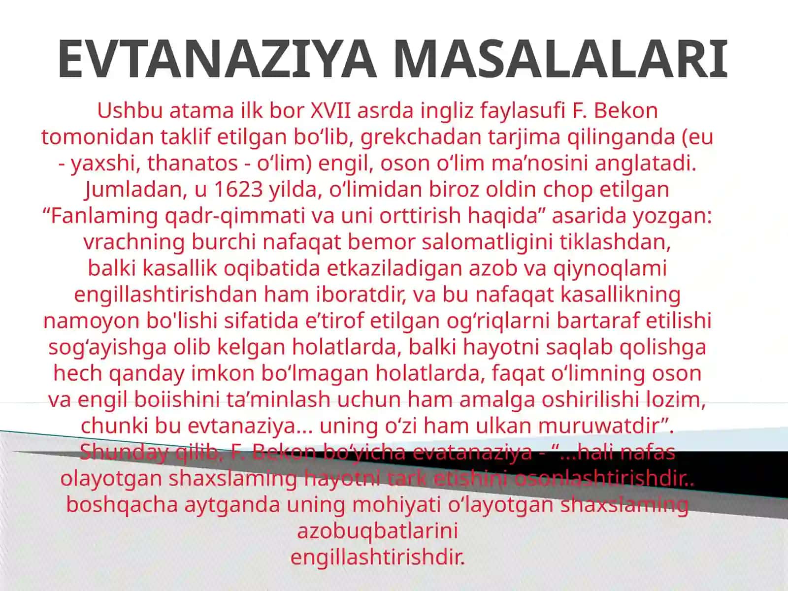 TIBBIY FAOLIYATDA BEVOSITA AKTIV EVTANAZIYANING ETIK HUQUQIY BAHOLASH 4