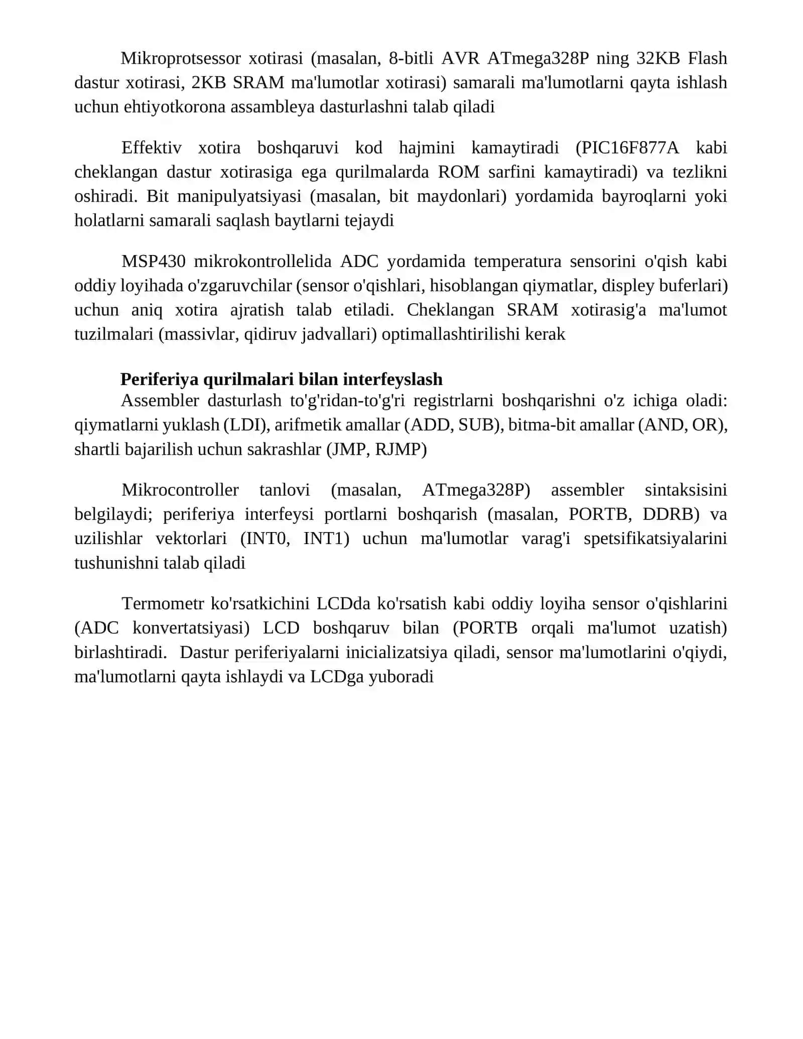 Mikrokontrollerlar uchun assemblerda dasturlash: mikrokontroller uchun oddiy loyihani ishlab chiqish 4