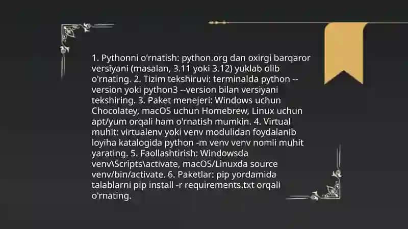 Python dasturlash tili va sintaksisi 4