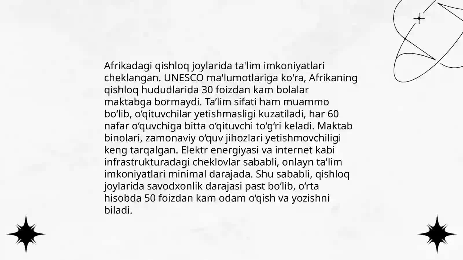Afrika mamlakatlarida talim tarbiya jarayoni 4