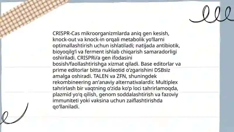 Mikroorganizmlarning gen muhandisligida qoʻllanishi 4