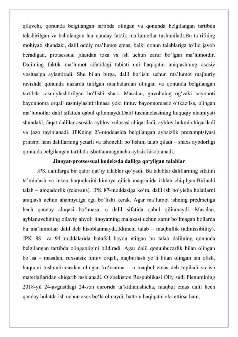 Dalillarni tasniflanishi va ularning amaliy ahamiyati 4