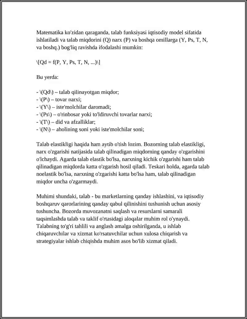 TALAB VA TAKLIF NAZARIYASI 4