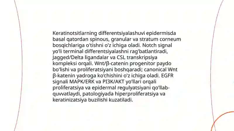 Keratinizatsiya jarayonlari haqida zamonaviy tasavvurlar 4