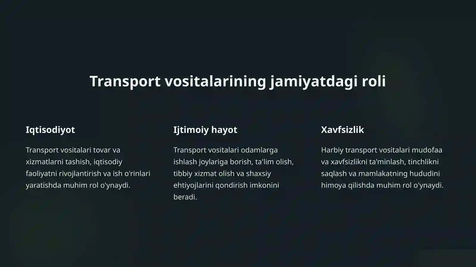 Jangovar va transport vositalarini mustahkamlash 4