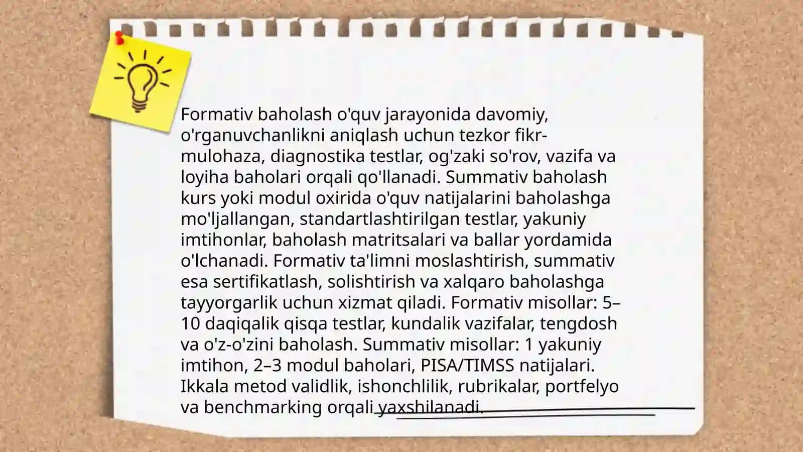 Ta'lim olganlikni tashxis etish. O'quvchilaeni xalqaro baholash 4