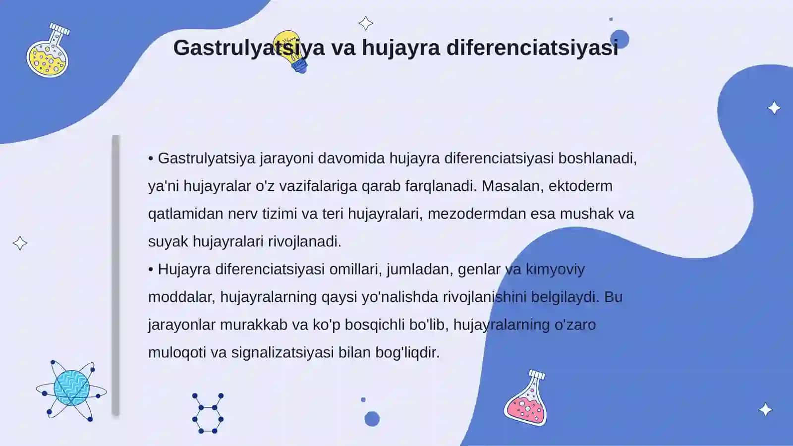 Gastrulyatsiya va oʻq organlarni hosil boʻlishi 4