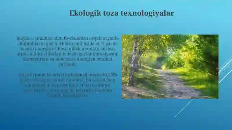 Ekologiya va sog'lom hayot tarzi 4