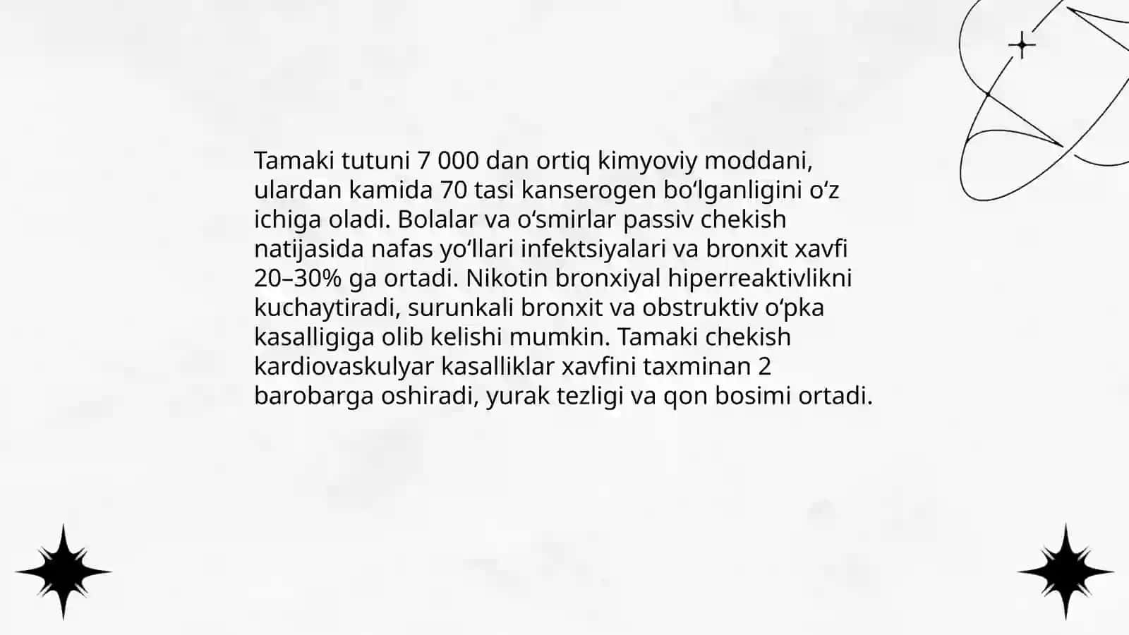 Bolalar va osmirlar orasida zararli odatlar Tamaki zararlari 4