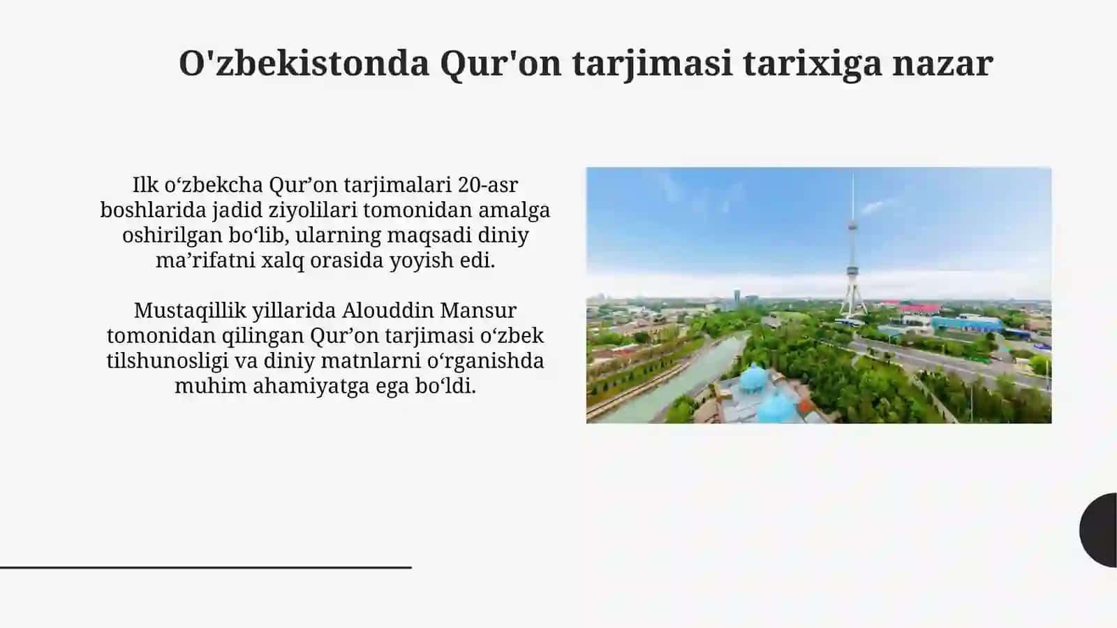 Mustaqillik yillarida Qur'onning o'zbek tiliga tarjima qilinishi va taisiirlari 4