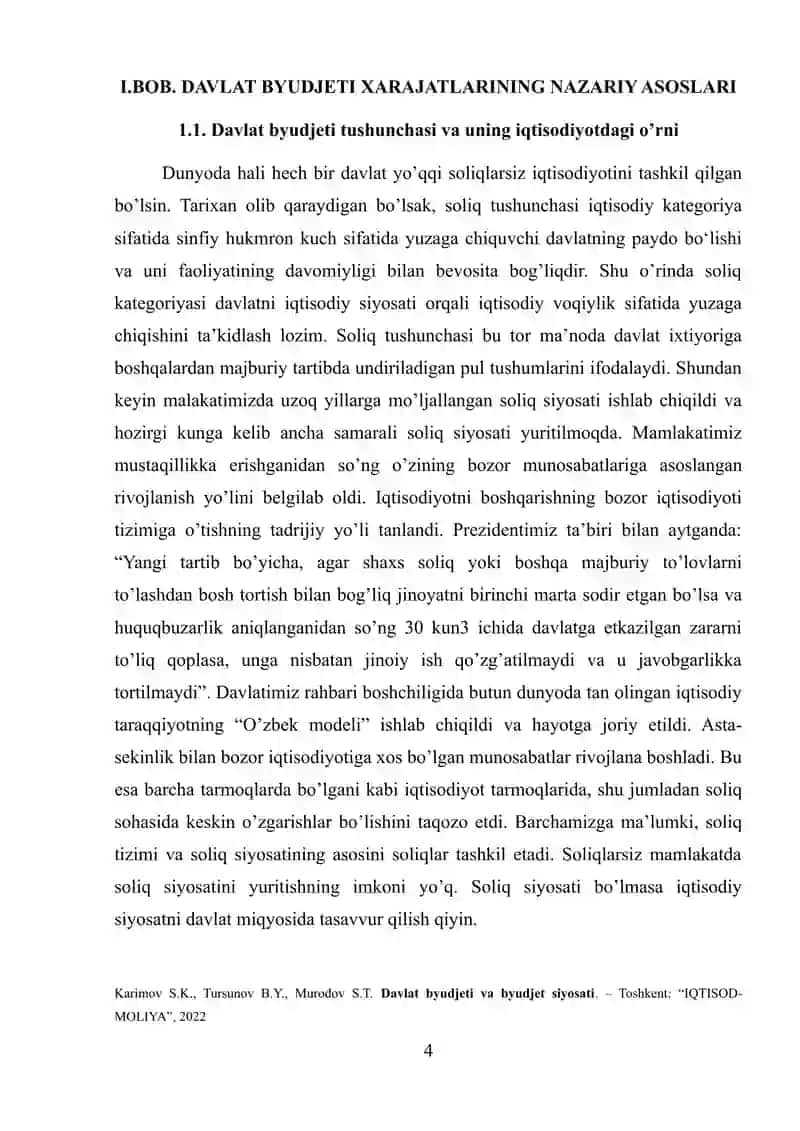 O’ZBEKISTON RESPUBLIKASI DAVLAT BYUDJETI XARAJATLARI TAHLILI 4
