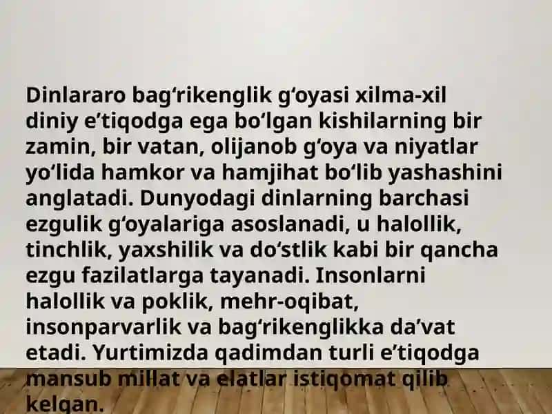 Oʻzbekistonda tolerantlik va millatlararo totuvlikni taʼminlashining tarixiy ildizlari va demokratik prinsiplari 4