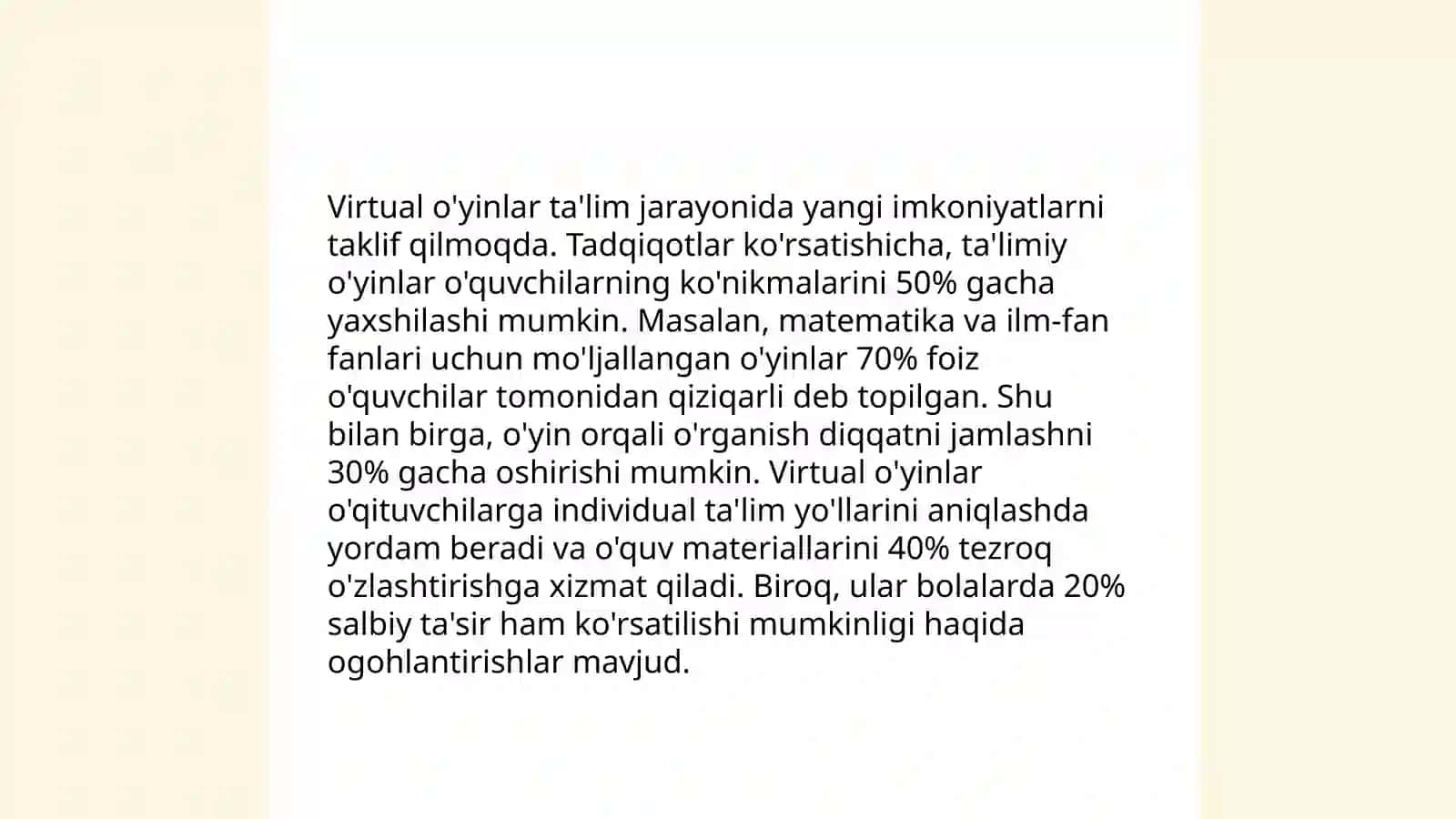 Virtual o'yinlarning yoshlar ongiga ta'siri 4