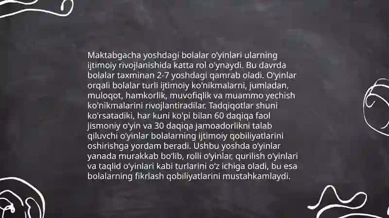 Oʻyin faoliyatining psixologik ahamiyati 4