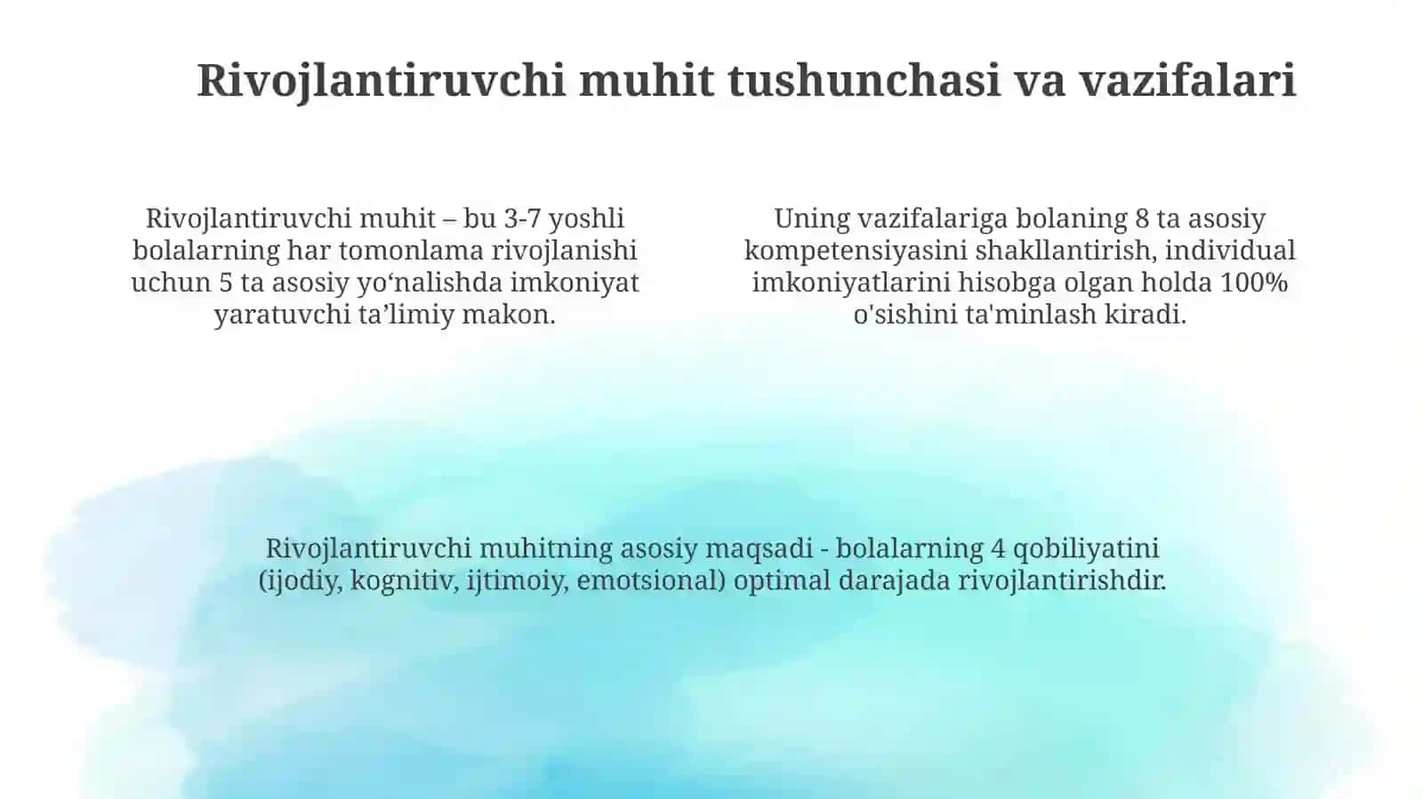 Maktabgacha ta'limda rivojlantiruvchi muhit 4