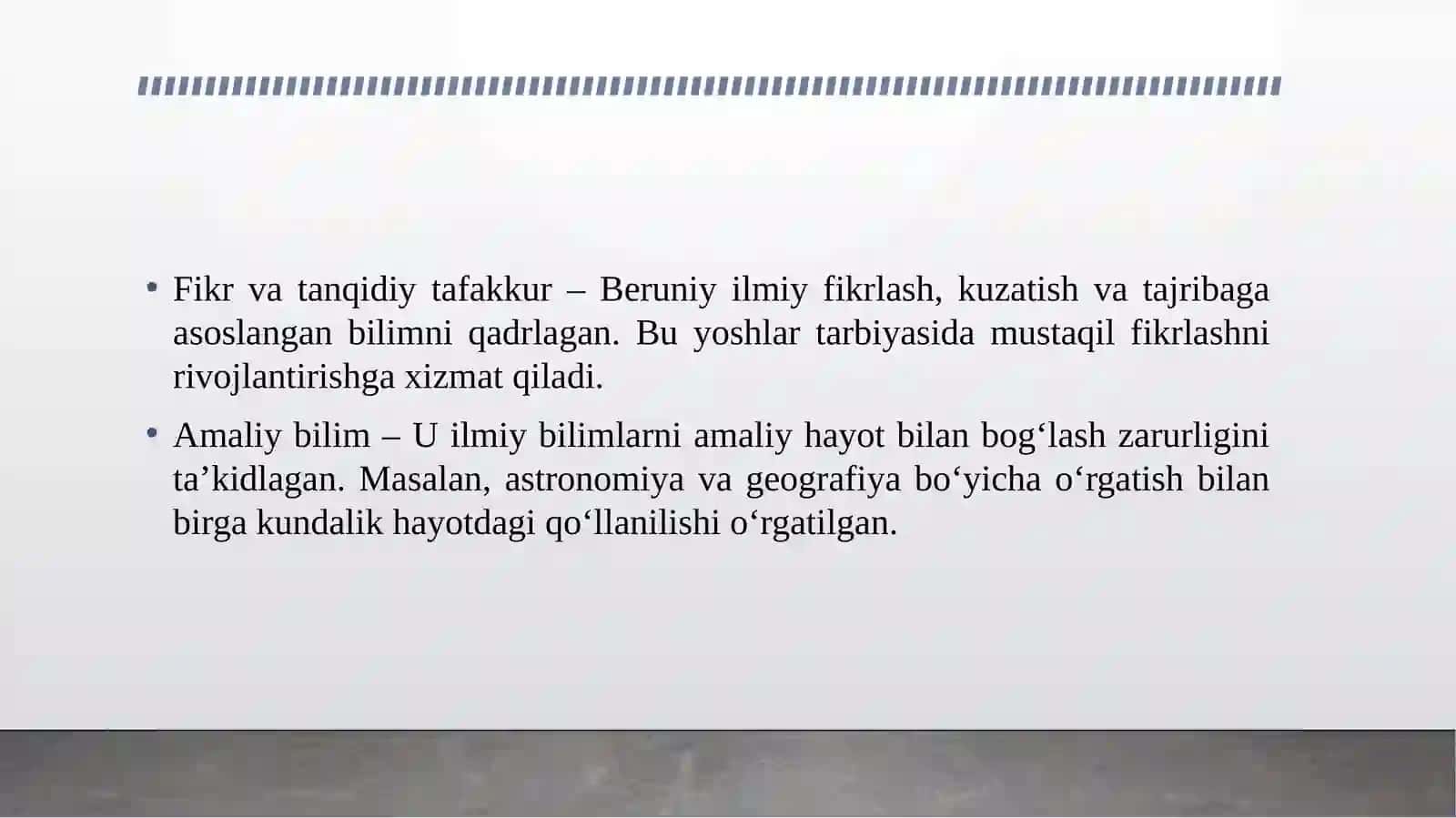 Beruniy ilmiy merosida ta’lim va tarbiya masalalari. 4