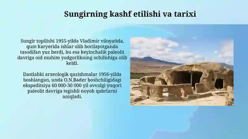 Sungir arxeologik obidasi 4