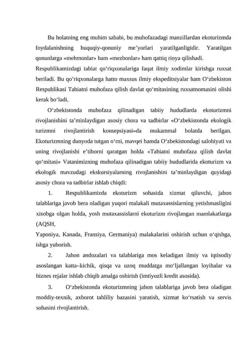 O‘ZBEKISTONNING EKOLOGIK HUDUDLARIGA EKSKURSIYA XIZMATI 4