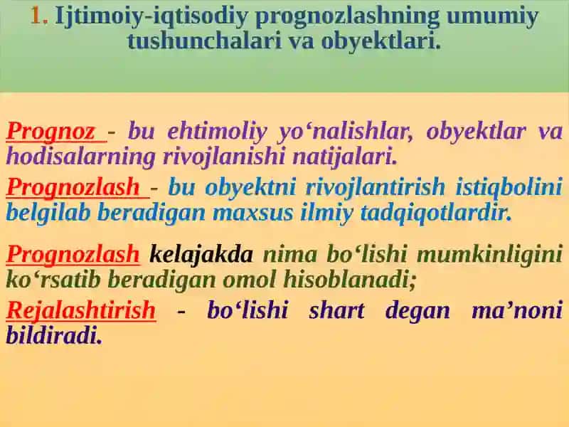 IQTISODIYKО‘RSATKICHLARNI PROGNOZLASHDA EKONOMETRIK MODELLARDANFOYDALANISH 4