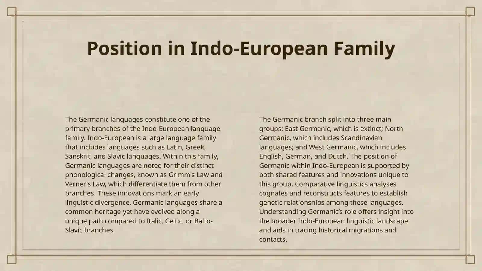 THE GERMANIC LANGUAGES AND AREAL LINGUISTICS 4