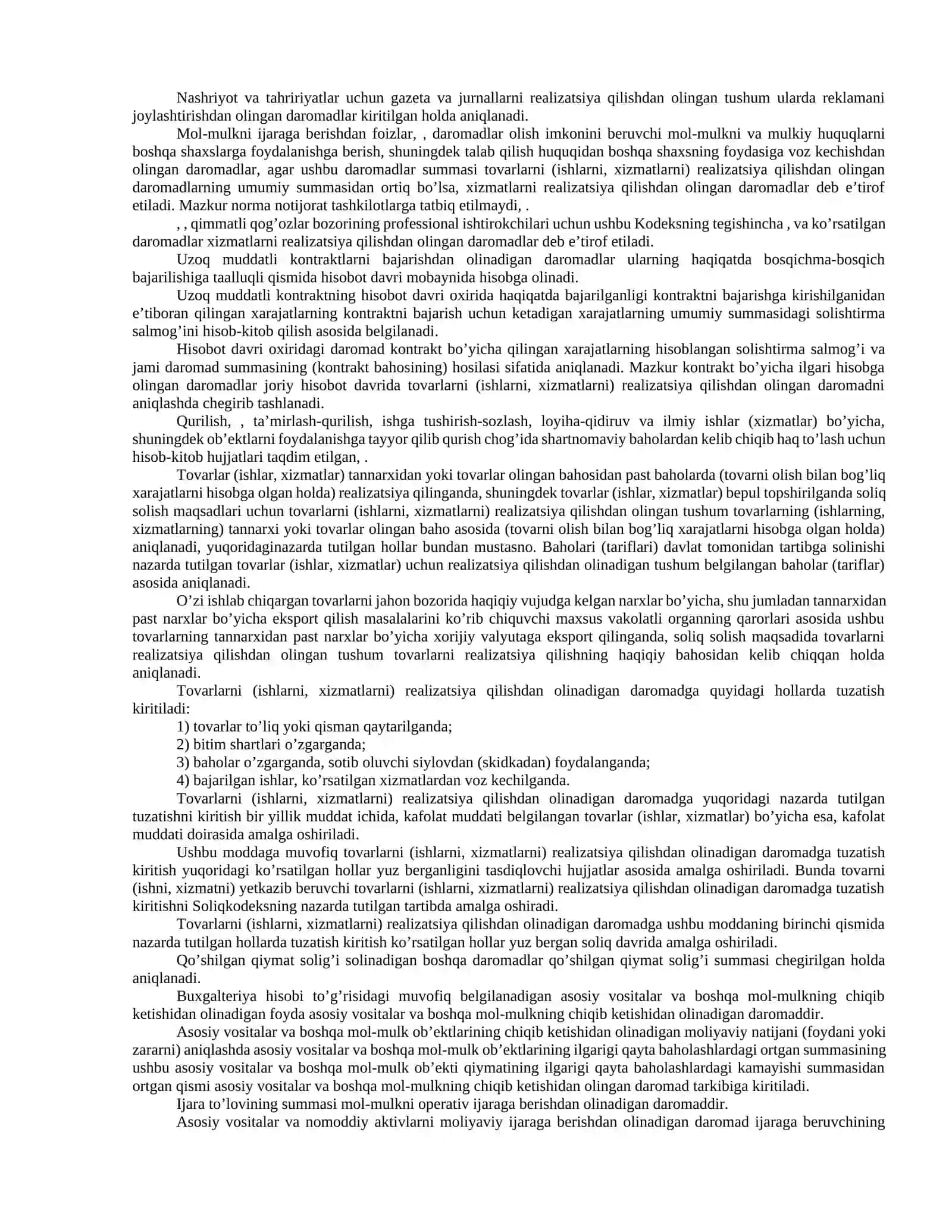 Foydaning joriy qilinishi va soliq hisobotlarini taqdim etish 4