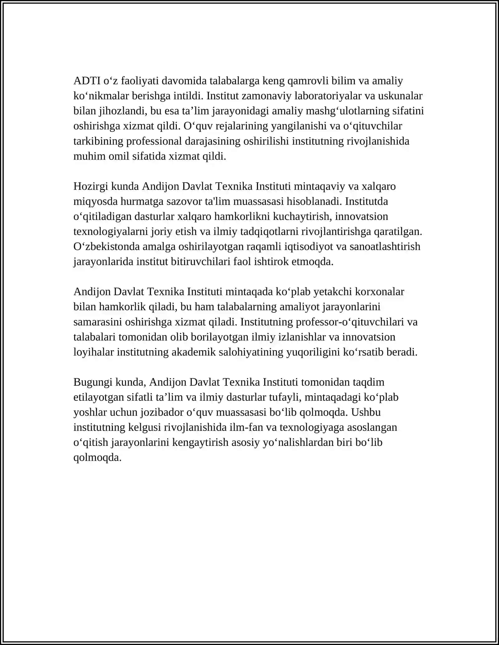 ANDIJON DAVLAT TEXNIKA INSTITUTI 4