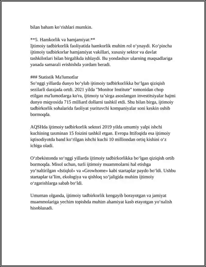 Ijtimoiy Tadbirkorlik 4