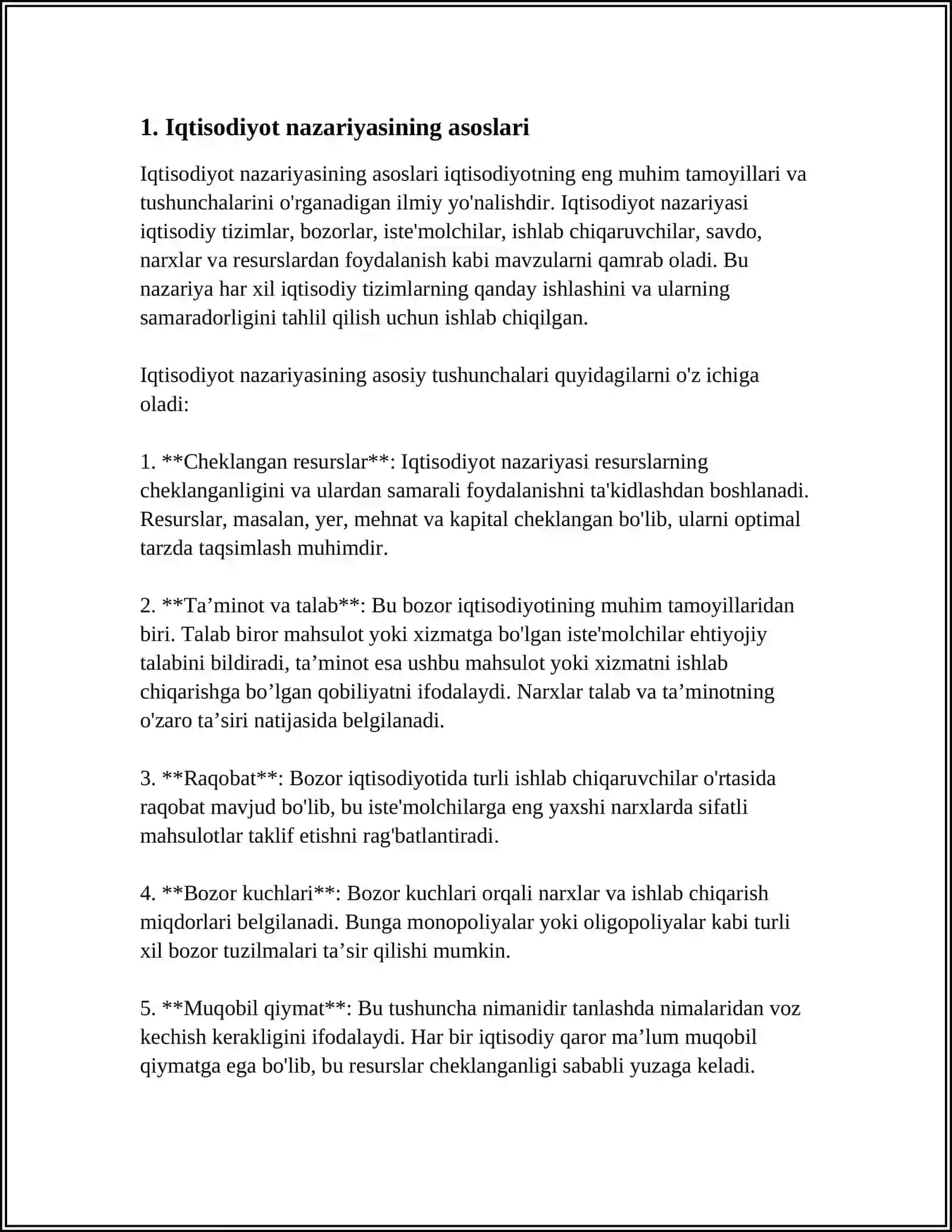 Iqtisodiyot nazariyasi 4