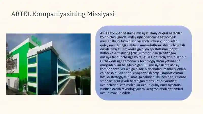 ARTELMissiya, Maqsad va Strategiyasi 4