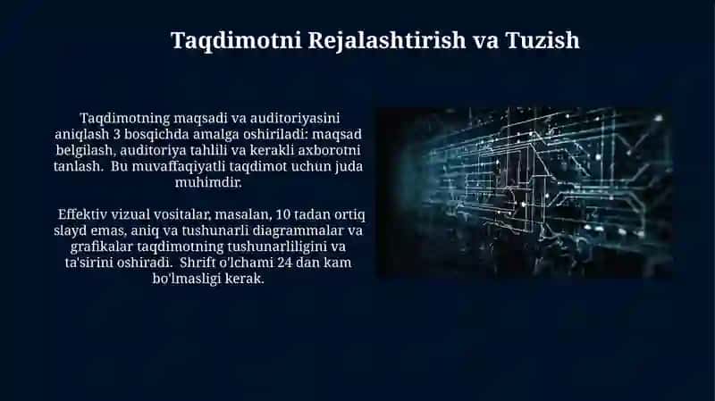 Taqdimotlar bilan ishlash texnologiyasi 4