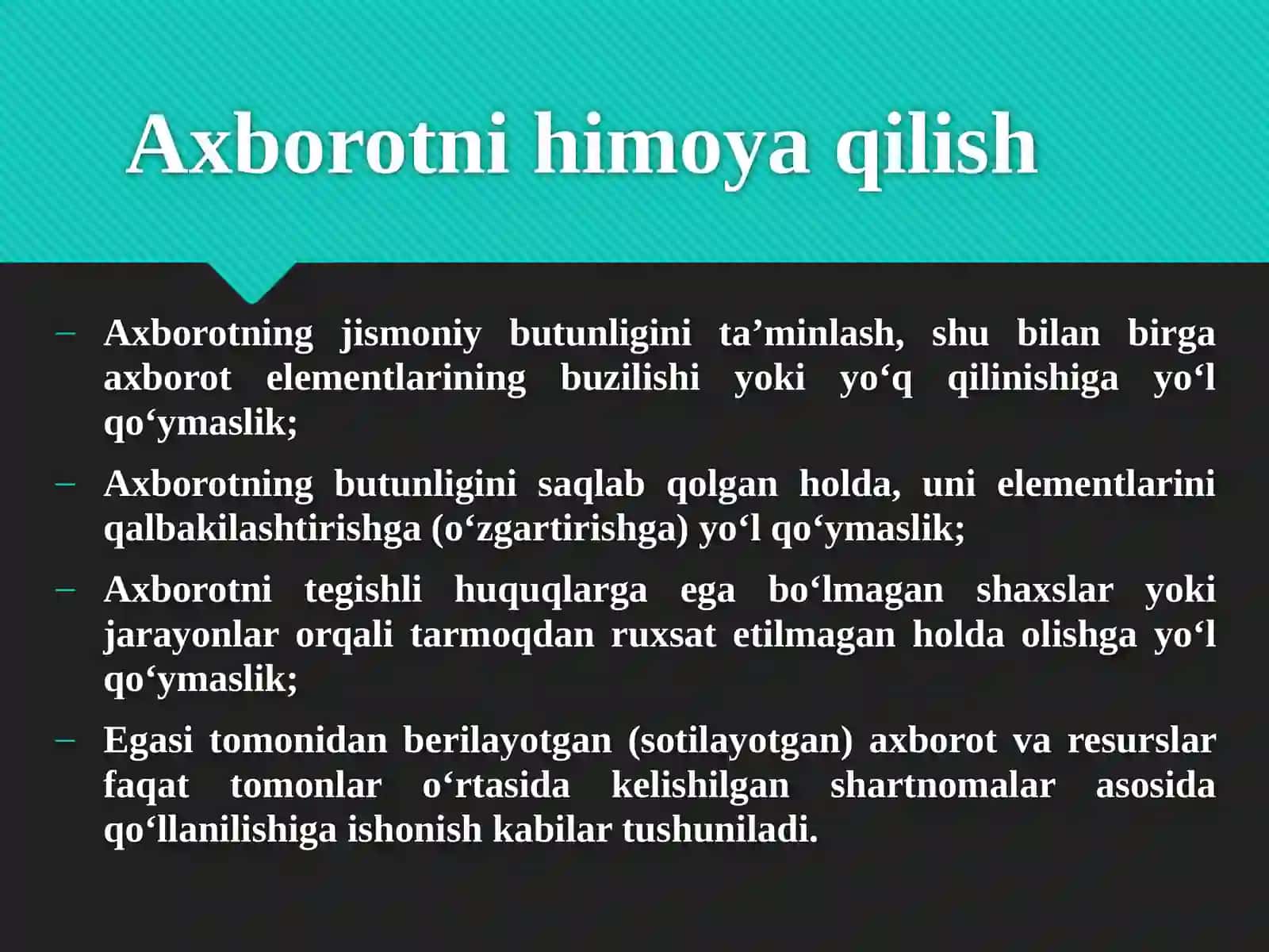 Axborot xavfsizligi 4