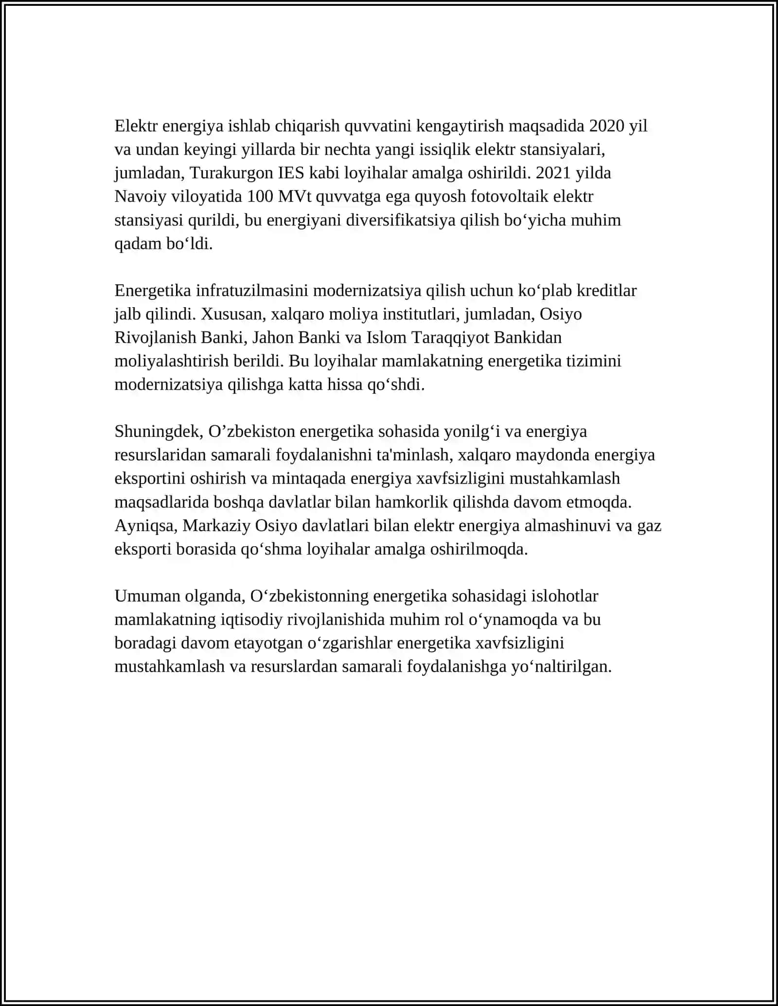 O'zbekistonda energetika sohasi tarixi 4