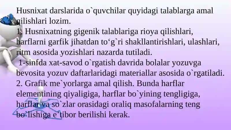 Husnixat va uni oʻqitish metodikasi 4