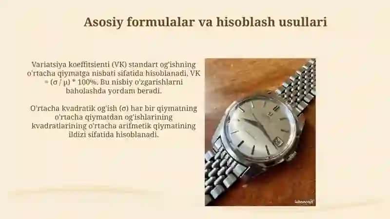 Variatsiya ko'rsatkichlari 4