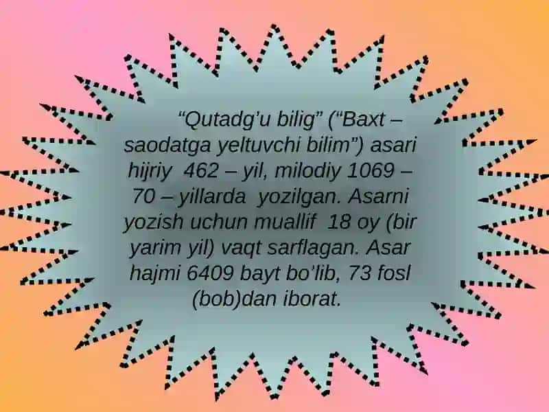 “Qutadg’u bilig” – didaktik doston 4