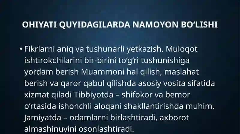 PATSIENT BILAN VERBAL VA NOVERBAL MULOQOT KO’NIKMALARI. 4