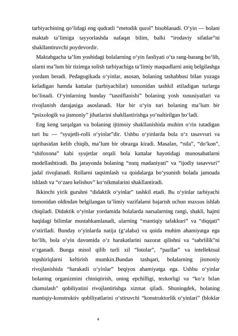 Maktabgacha ta’limda bolalar o‘yinlari 4