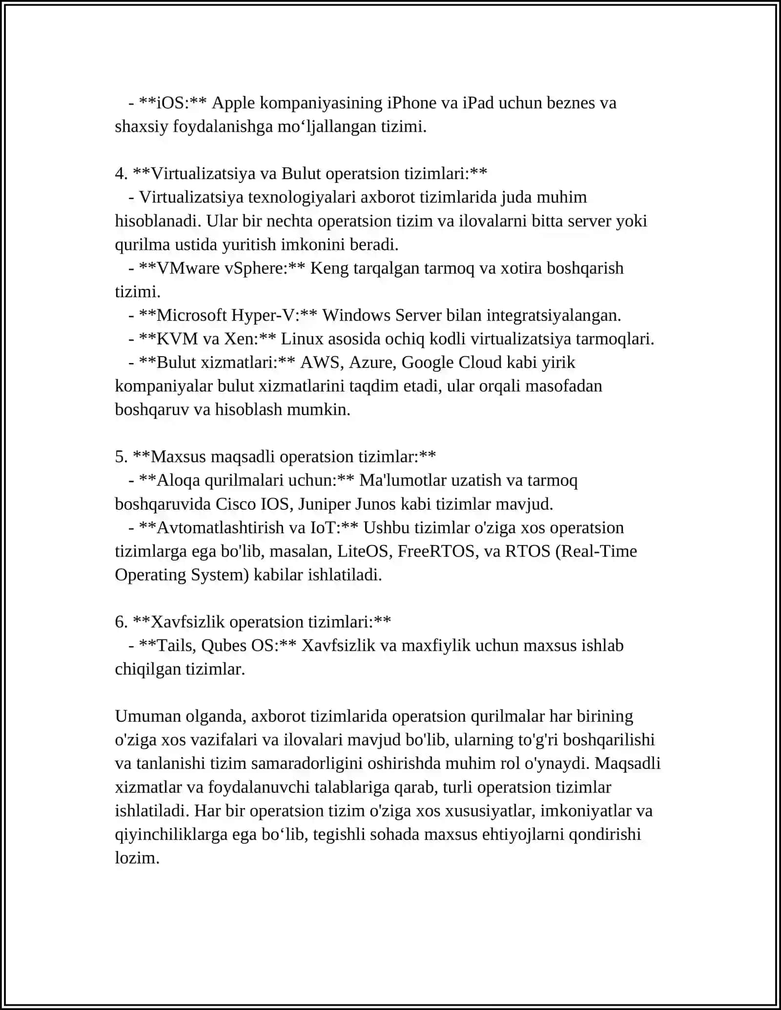 AXBOROT TIZIMLARIDA OPERATSION QURILMALAR TAHLILI 4