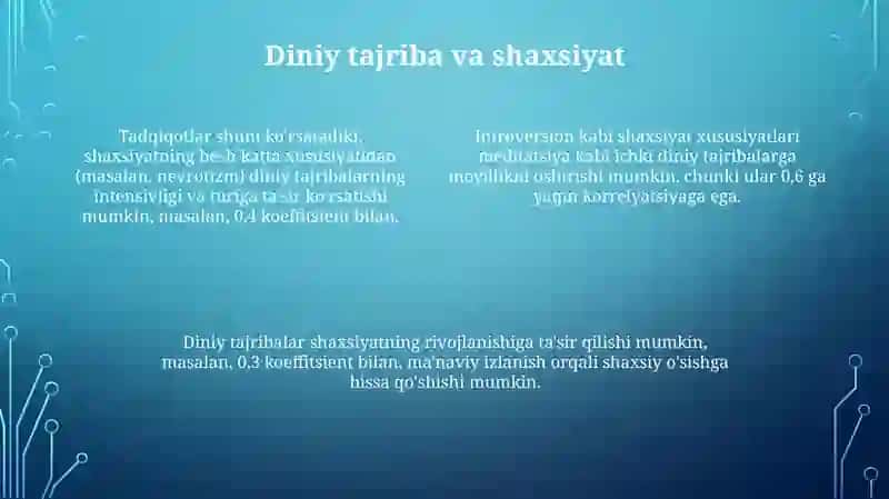 Din psixologiyasi bo'yicha zamonaviy tadqiqotlar 4